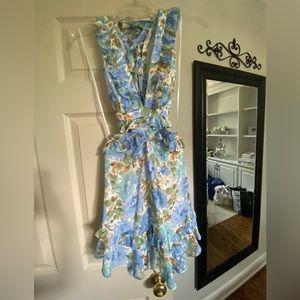 floral dress with cutouts